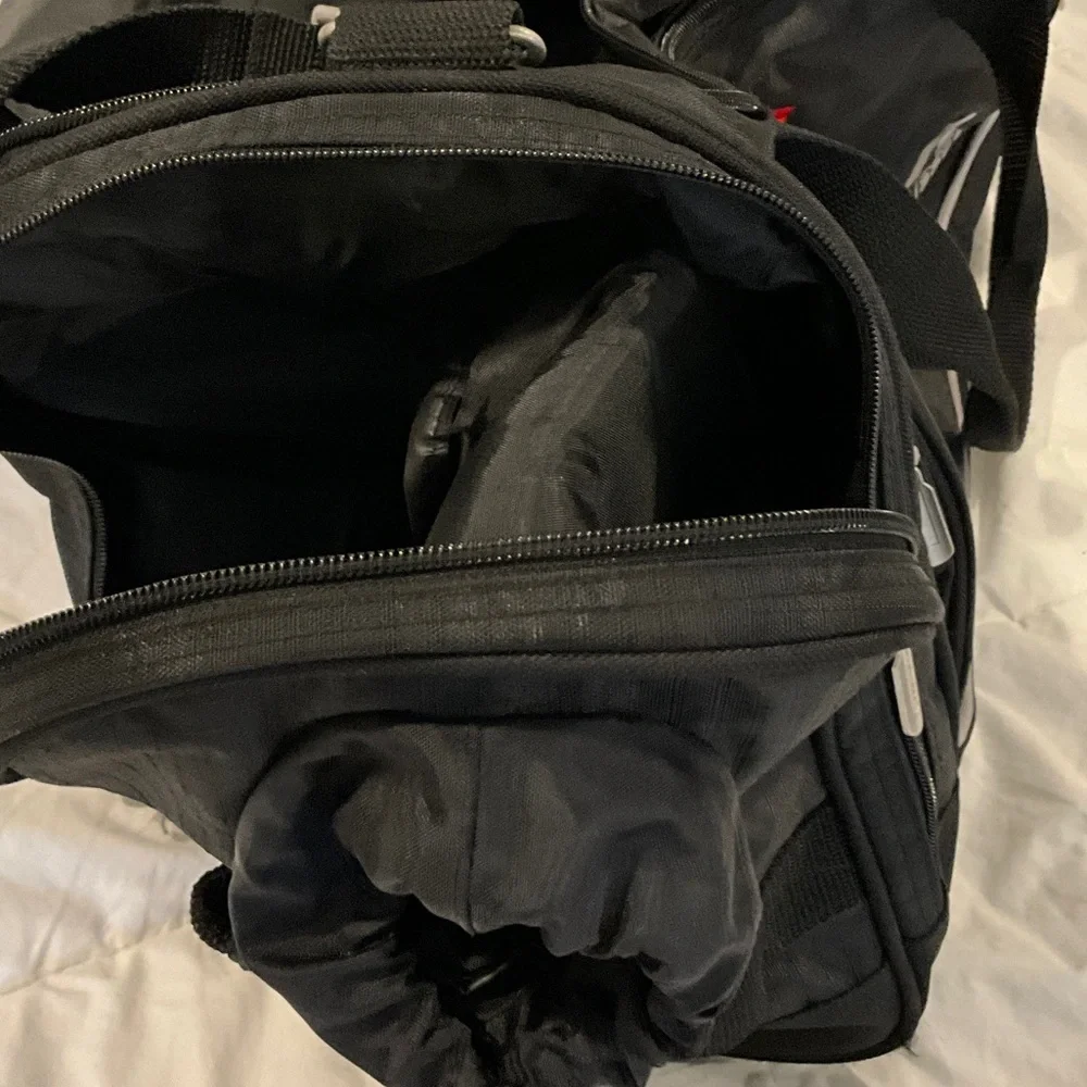 Russell Athletic Black and Red Duffel Bag